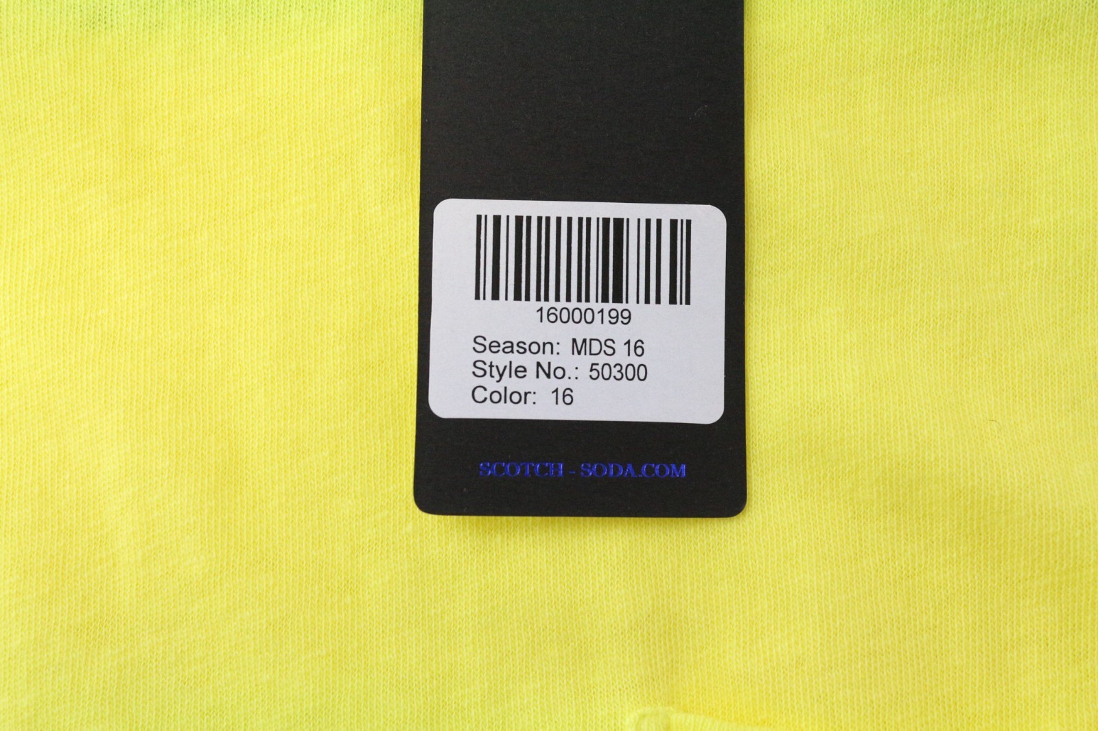 SCOTCH & SODA Ams Blauw Men T-Shirt S/M Yellow Pocketed 3/4 Sleeve Pull On