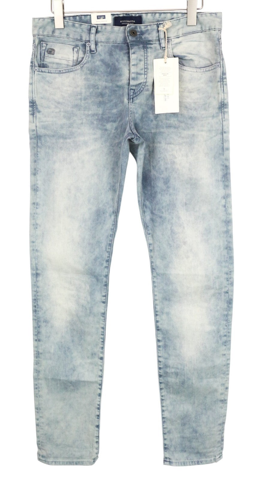 SCOTCH & SODA Ralston Men Jeans W32/L34 Blue Slim Fit Cotton Stretch Washed