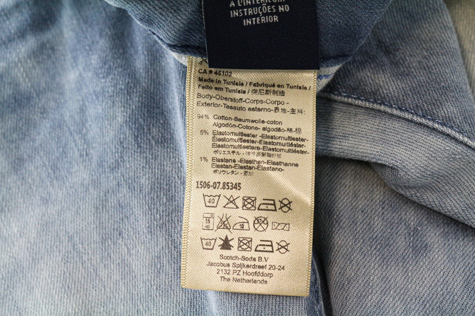 SCOTCH & SODA Ralston Men Jeans W32/L34 Blue Slim Fit Cotton Stretch Washed