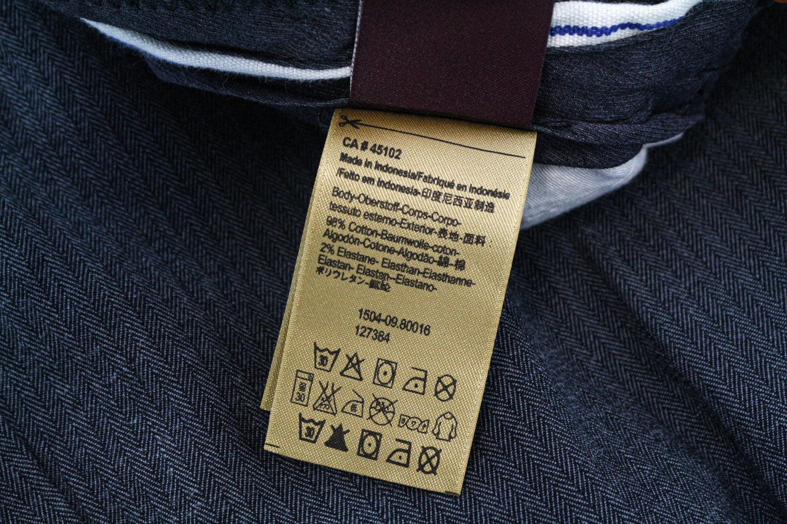 SCOTCH & SODA Blake Men Trousers W31/L32 Relaxed Slim Grey Stretch Patterned