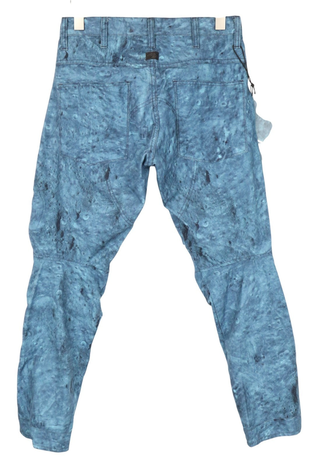 G-STAR RAW Elwood x52 Men Trousers W29/L30 Blue Printed Pure Cotton Tapered Fit