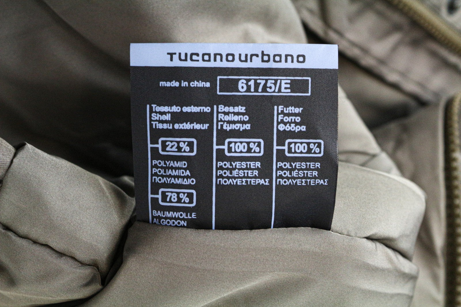 TUCANO URBANO Angus Men's Waterproof Moto Jacket M Beige Brown Cotton Trench