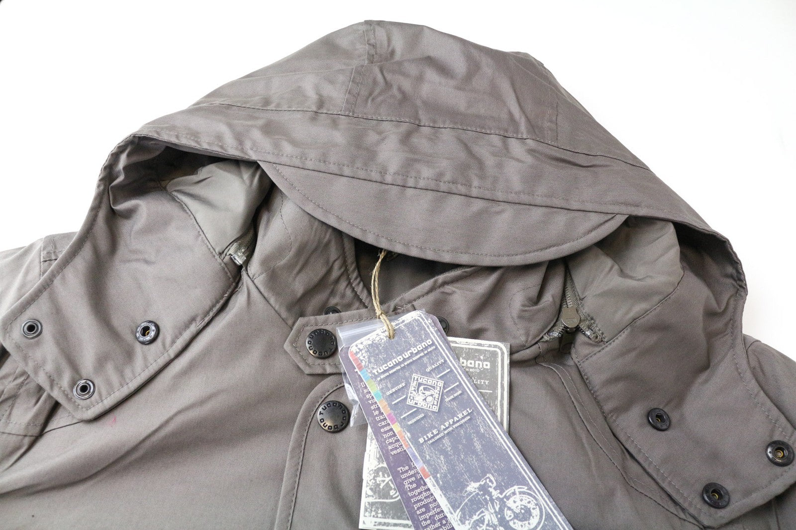 TUCANO URBANO Angus Men's Waterproof Moto Jacket M Beige Brown Cotton Trench