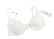 SCANDALE Le Balconet 1/2 Spacer Sensual-Undyed Women's Bra 75C White Lace