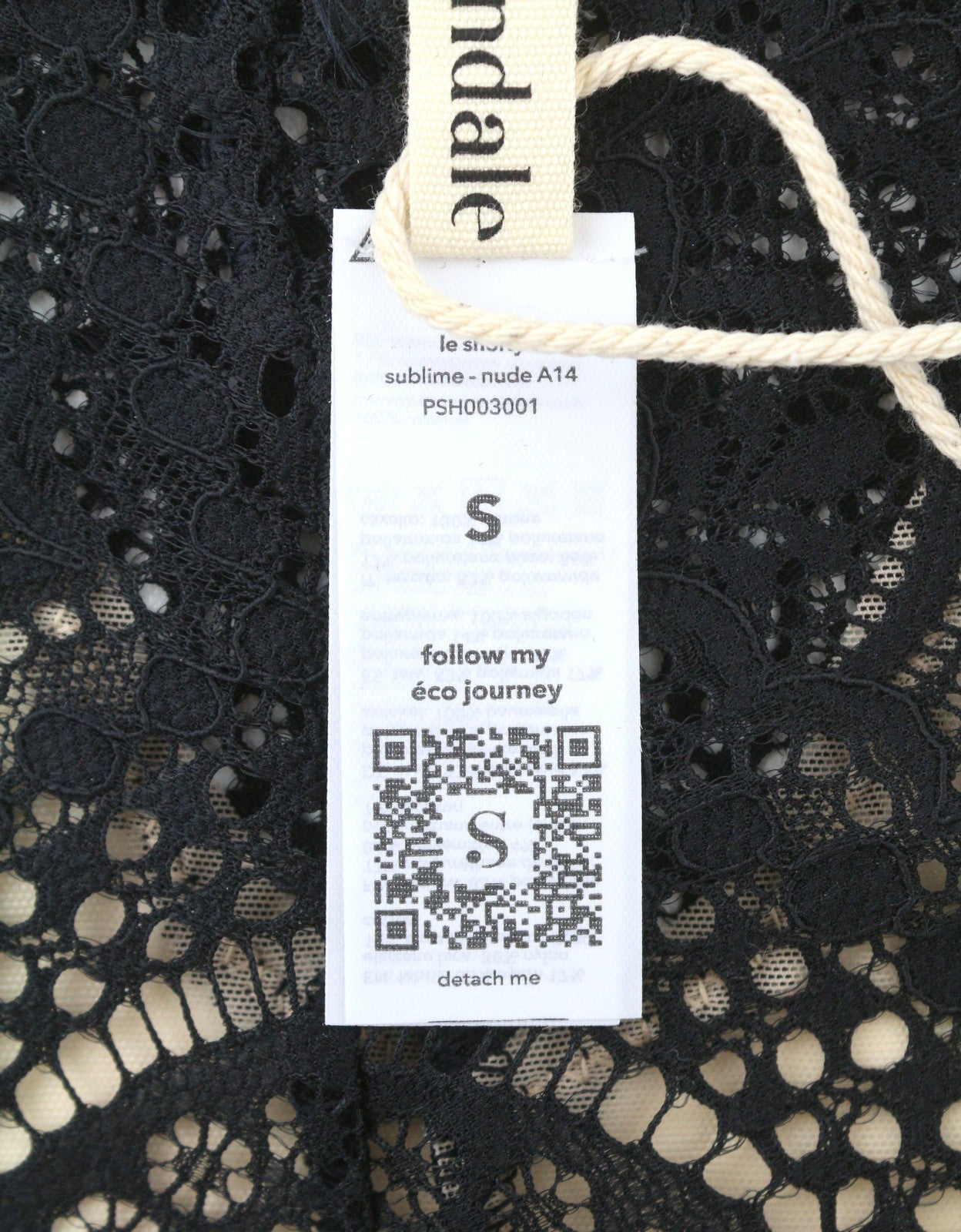 SCANDALE Le Shorty Sublime-Nude A14 Women's Panties S Sheer Lace Panel