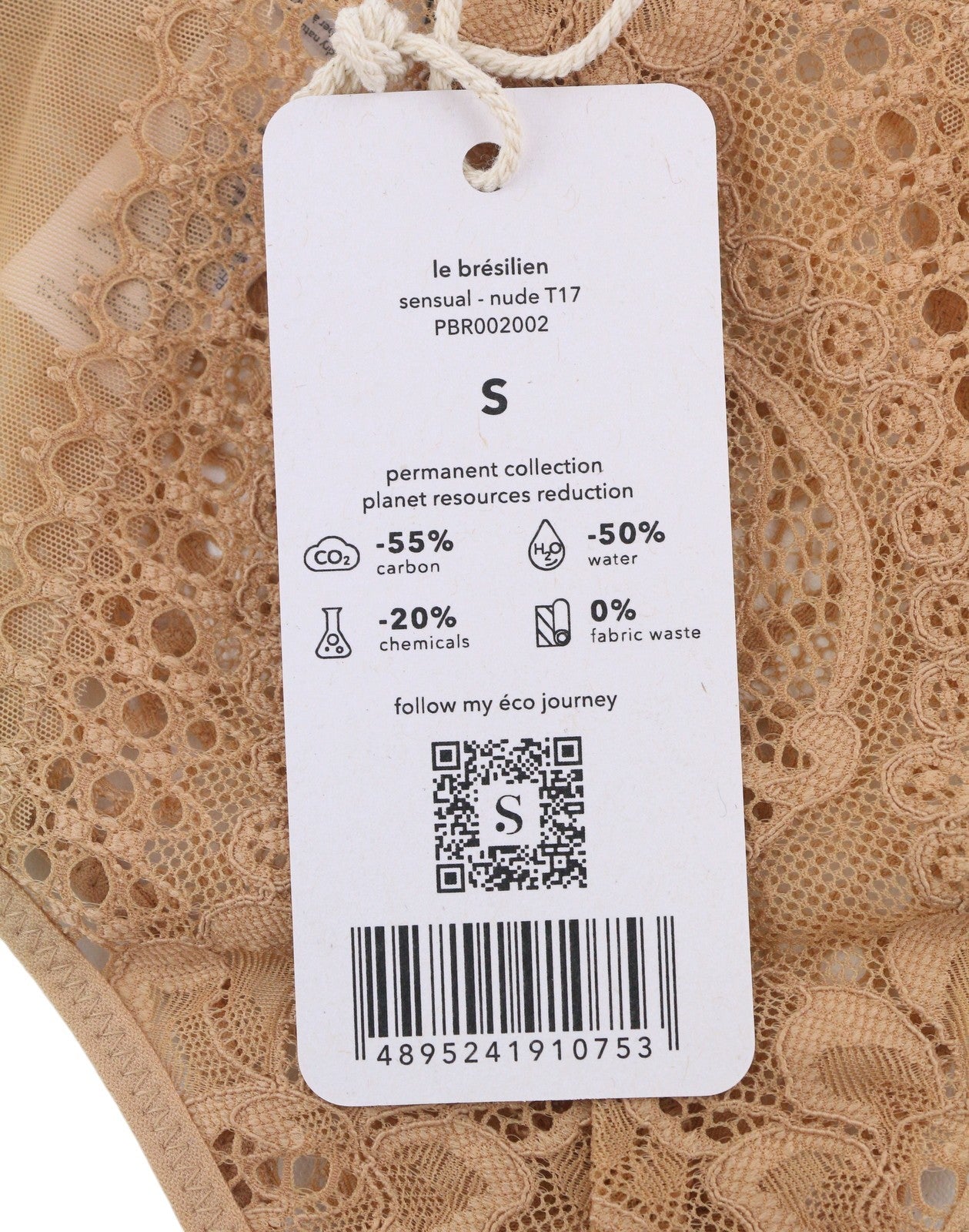 SCANDALE Le Bresilien Sensual-Nude T17 Women's Panties S Brazilian Lace