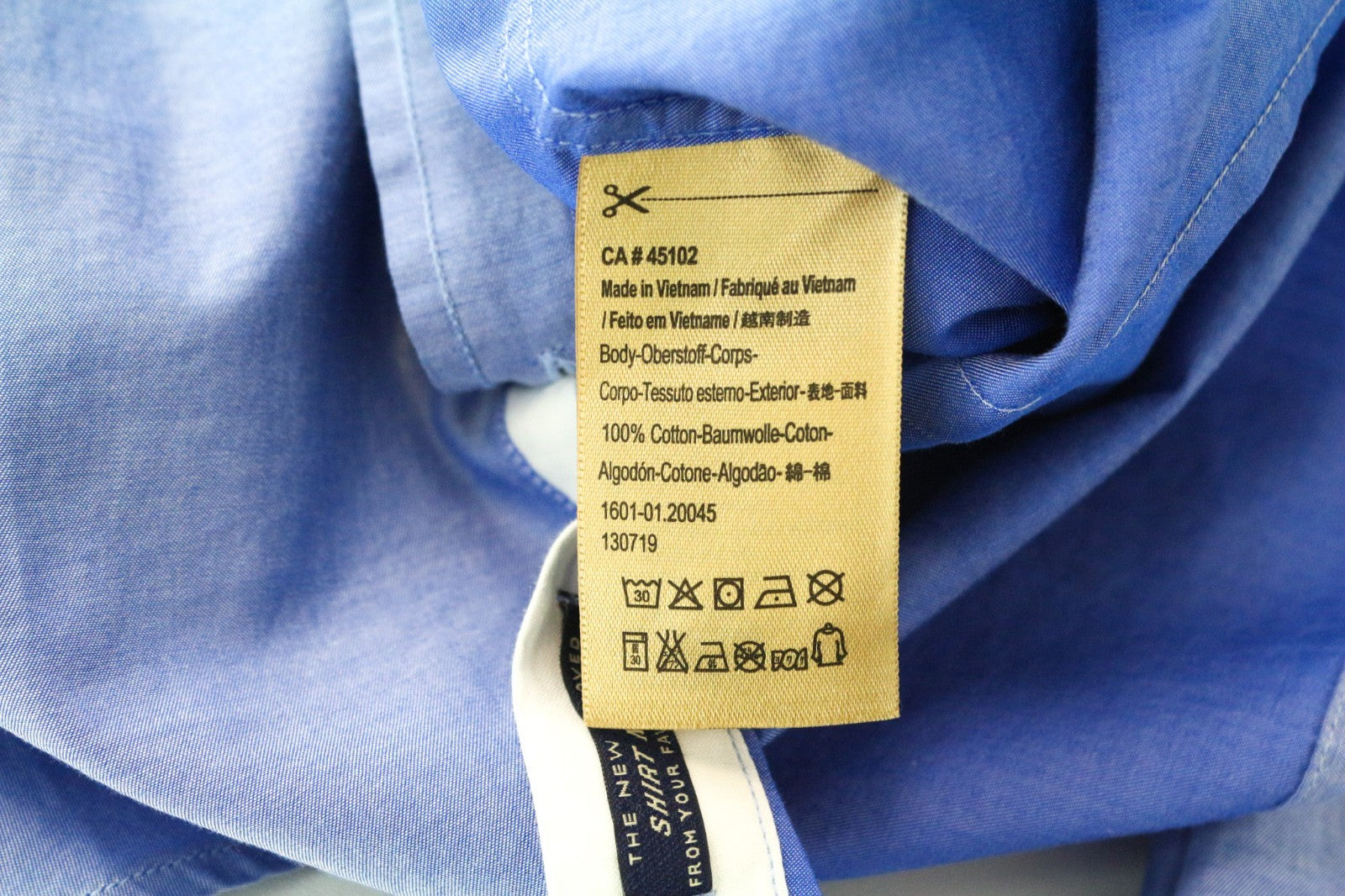 SCOTCH & SODA Men Shirt S Blue Slim Fitted Button Up Melange Pure Cotton