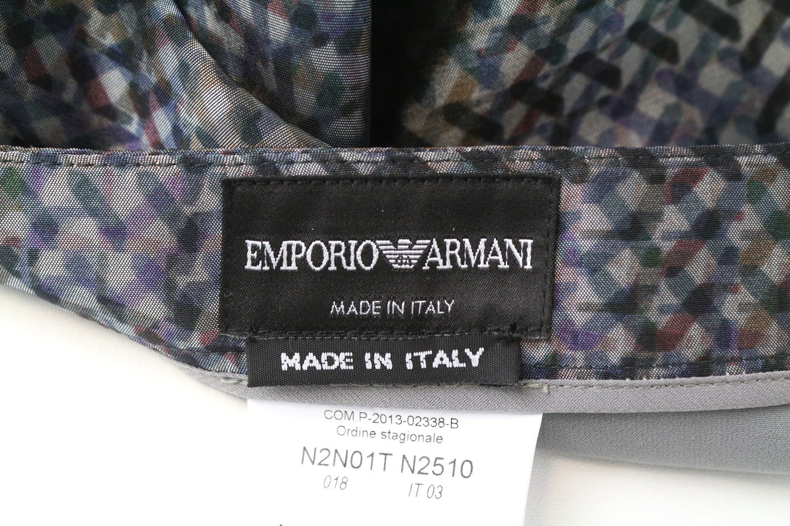 EMPORIO ARMANI Women Skirt IT44/UK12 Grey Patterned Bubble Mini Lined Pleat