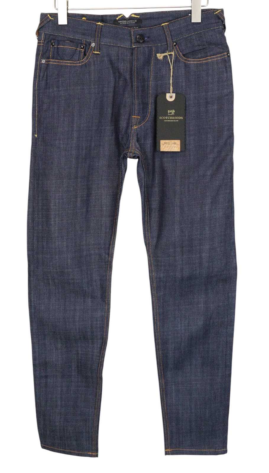 MAISON SCOTCH Women Jeans W27 Dark Blue Slim Carrot Fit Non-Stretch Buttoned