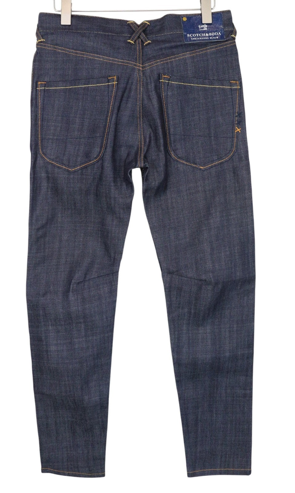 MAISON SCOTCH Women Jeans W27 Dark Blue Slim Carrot Fit Non-Stretch Buttoned