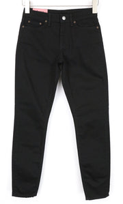 ACNE STUDIOS Women Jeans W25/L32 Solid Black Denim Skinny Fitted Classic Stretch