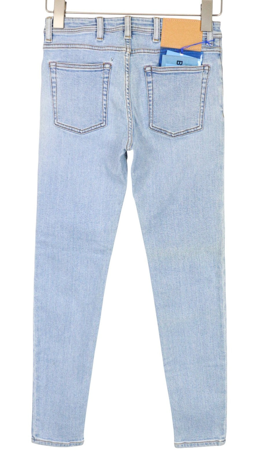 ACNE STUDIOS Climb Women Jeans W26/L32 Light Blue Skinny Fitted Stretch Zippered