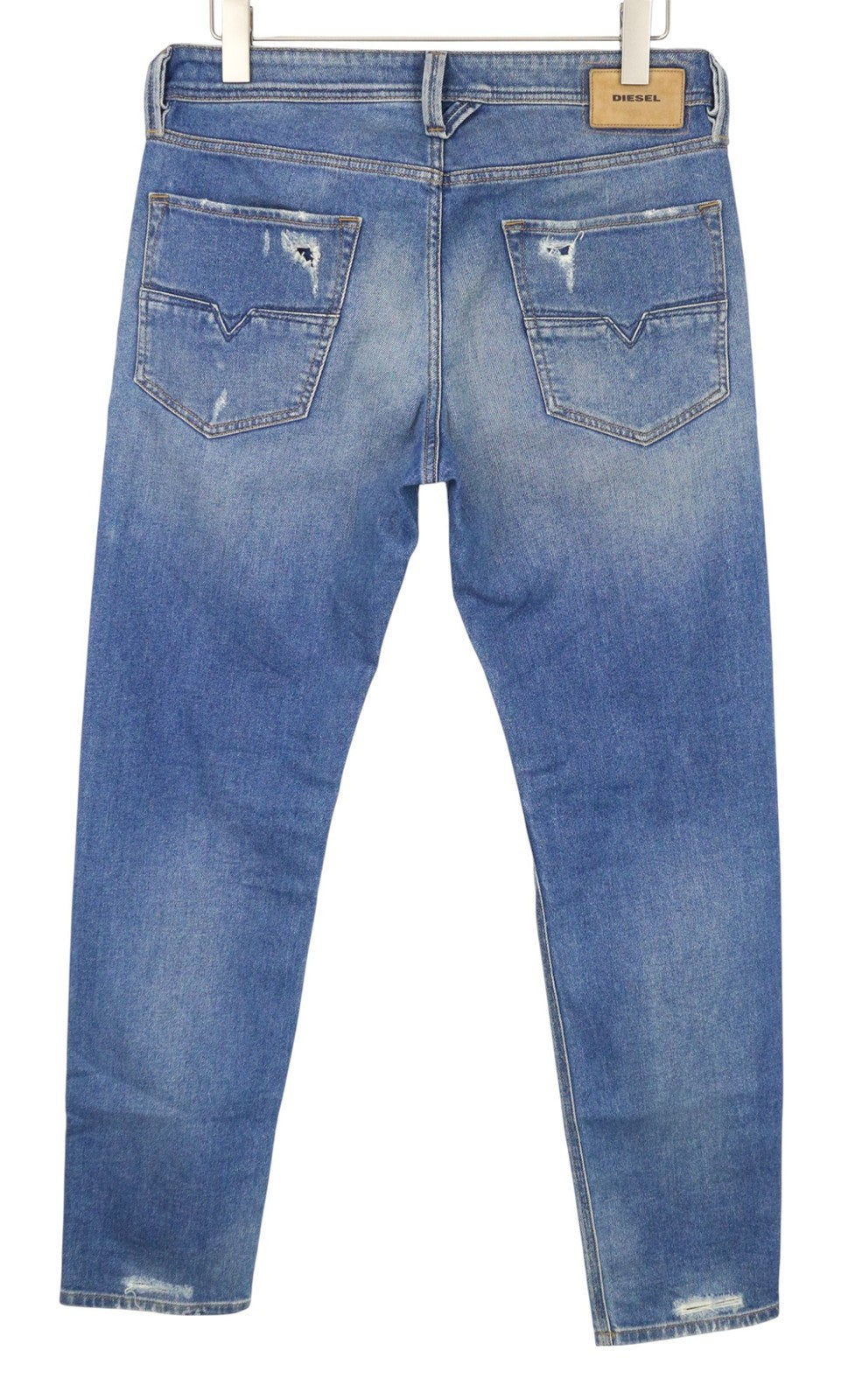 DIESEL Larkee-Beex 089AW Men Jeans W32/L32 Blue Regular Tapered Distress Stretch