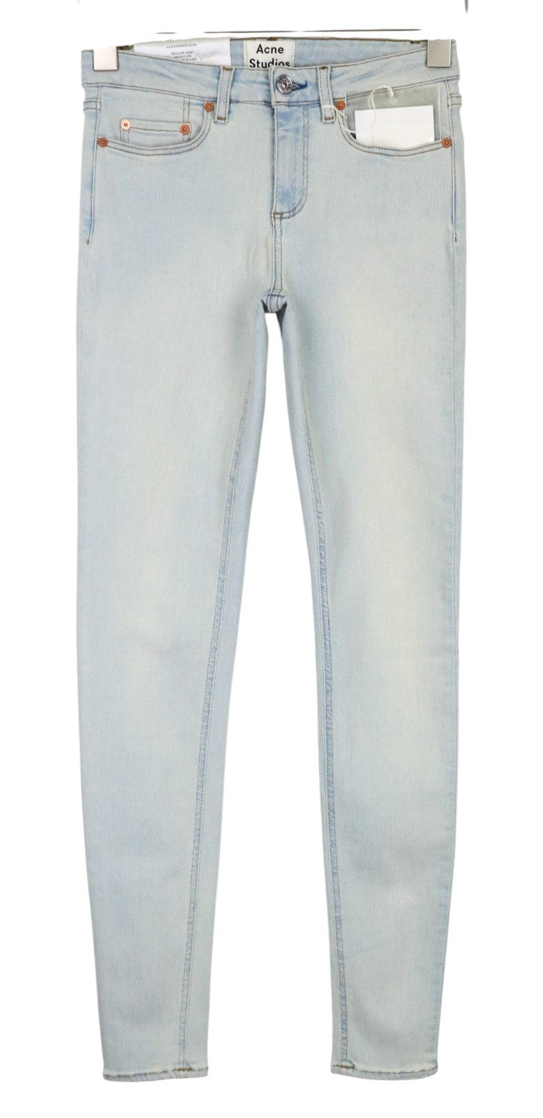 ACNE STUDIOS Skin 5 Pocket Women Jeans W25/L34 Light Blue Skinny Fitted Stretch