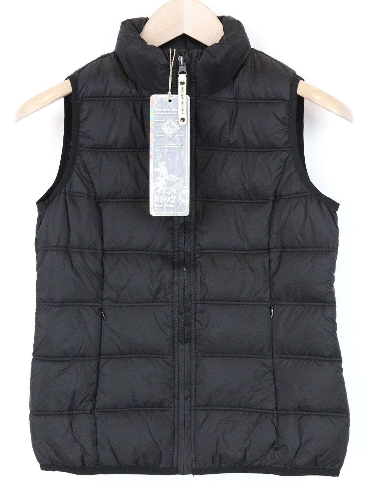 TUCANO URBANO Hot Dan Women Vest IT38 M Black Motorcycle Quilted Classic Padded