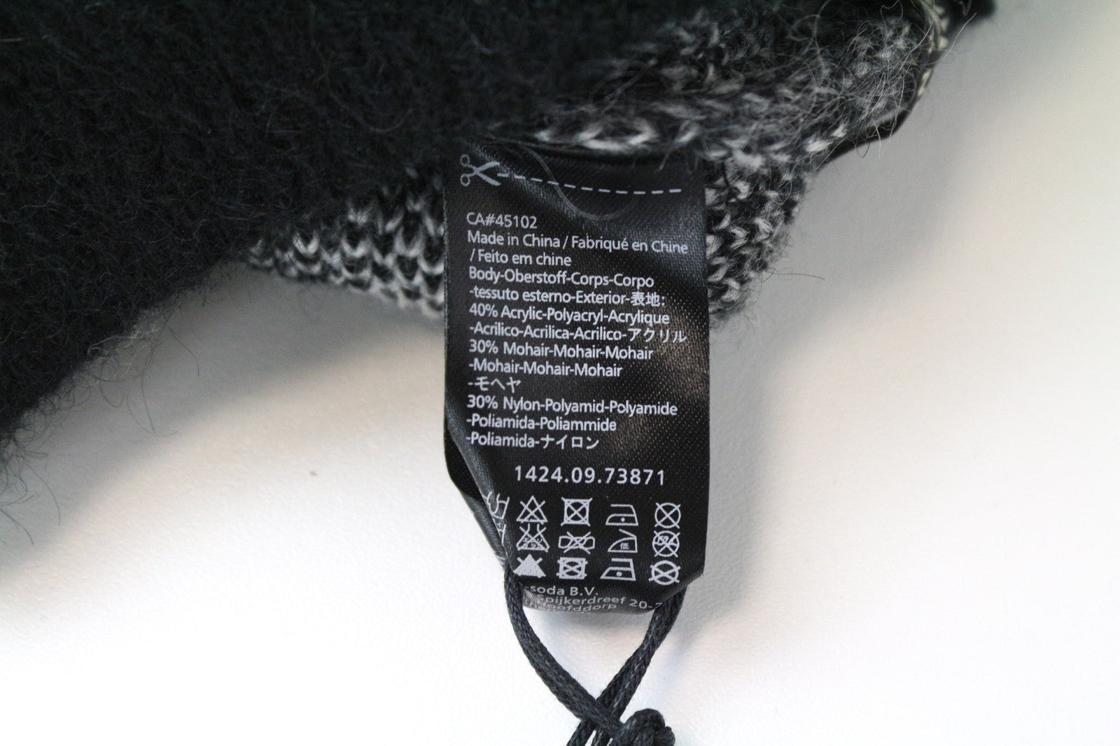 MAISON SCOTCH Women Hat One Size Off-White Beanie 2-Pack Wool Mohair Stars Knit