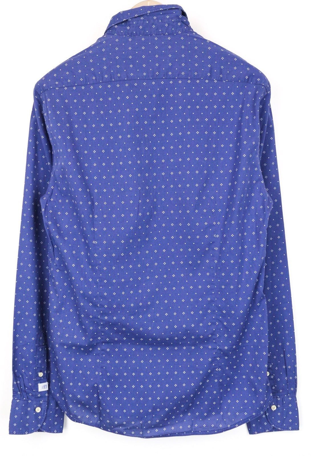 SCOTCH & SODA Ams Couture Men Shirt M Blue Pure Cotton Patterned Long Sleeved