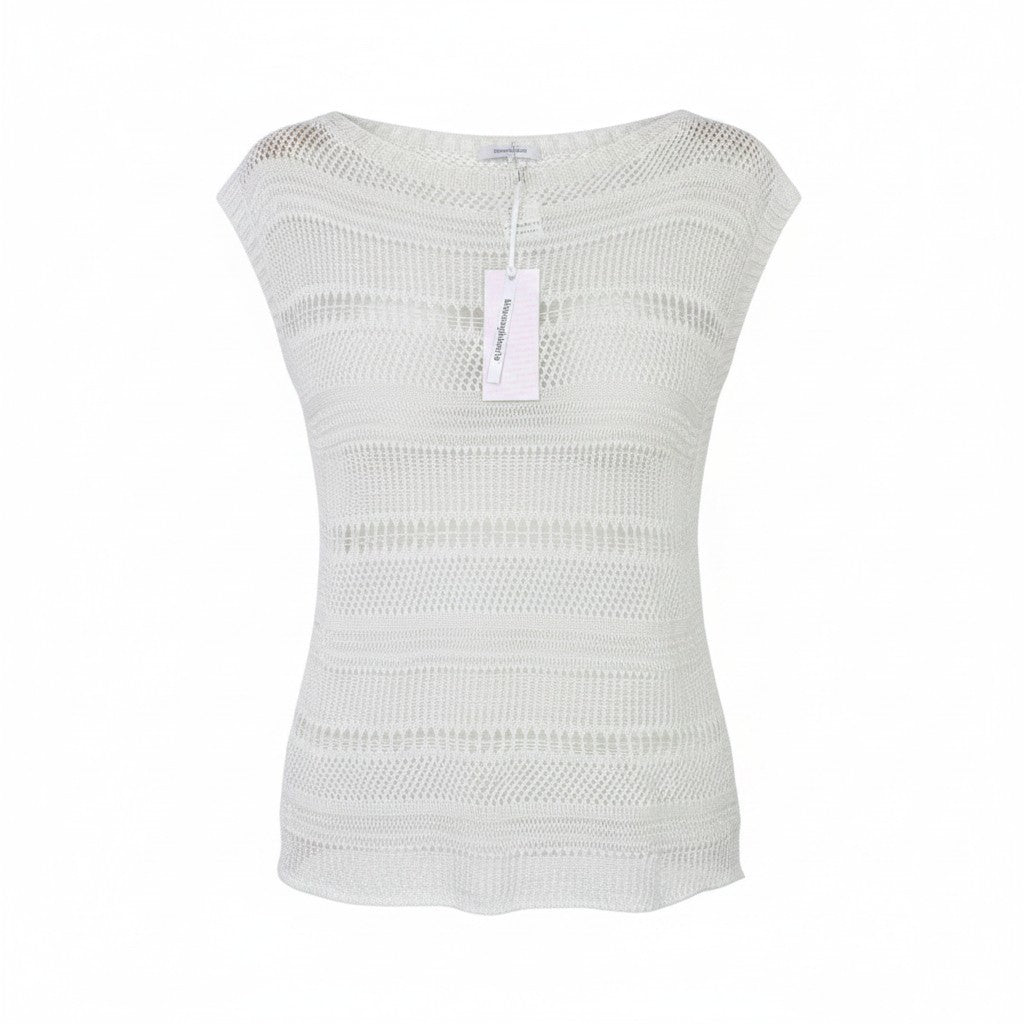 Silbernes Twill-T-Shirt