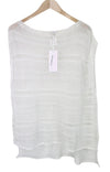 Silbernes Twill-T-Shirt
