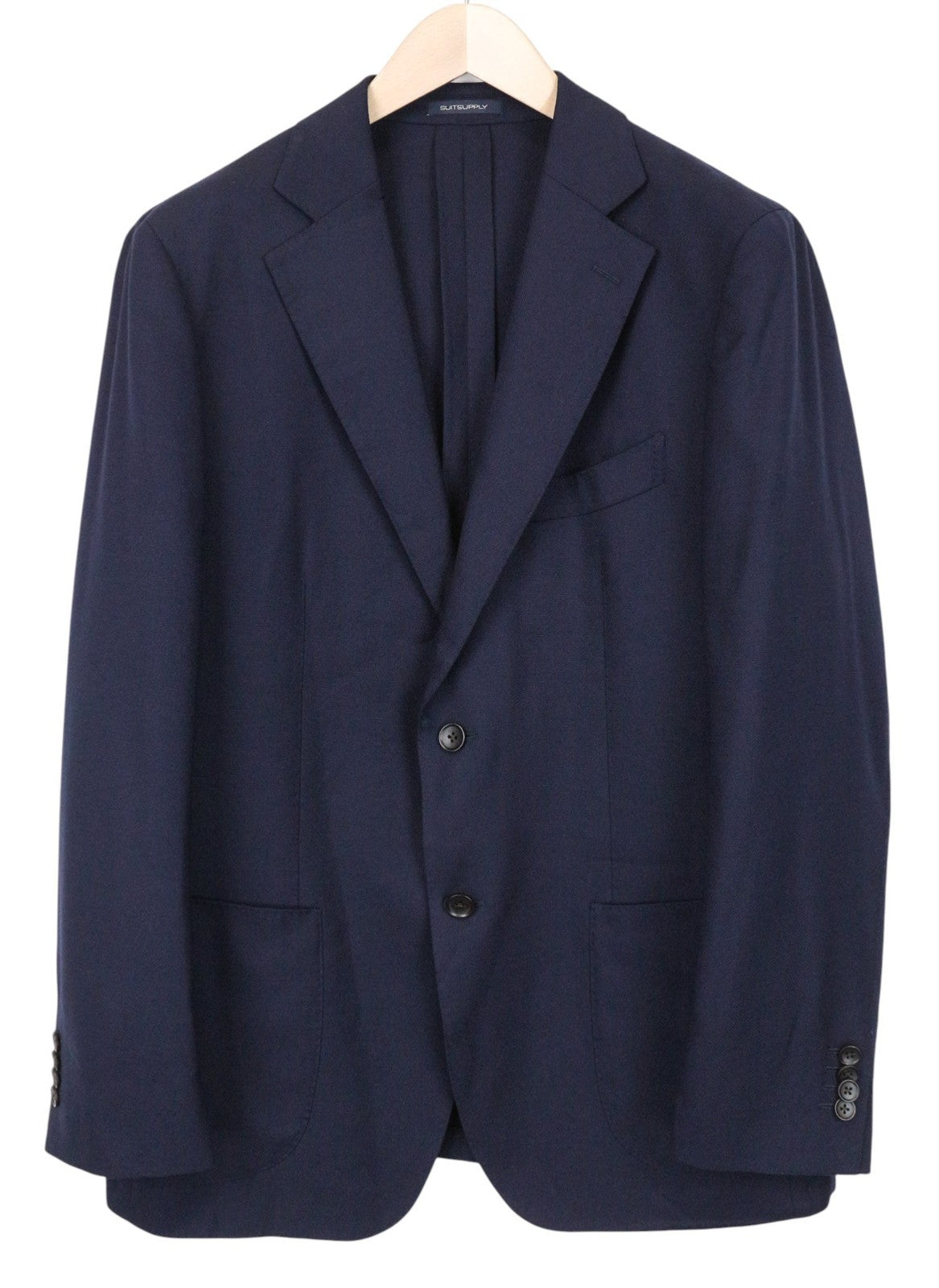SUITSUPPLY Havana Men Suit UK44S Wool Stretch Unlined Blue Slim 2 Piece