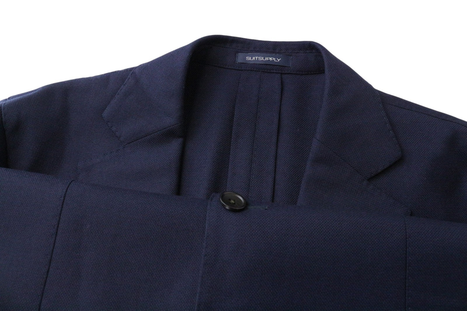 SUITSUPPLY Havana Men Suit UK44S Wool Stretch Unlined Blue Slim 2 Piece