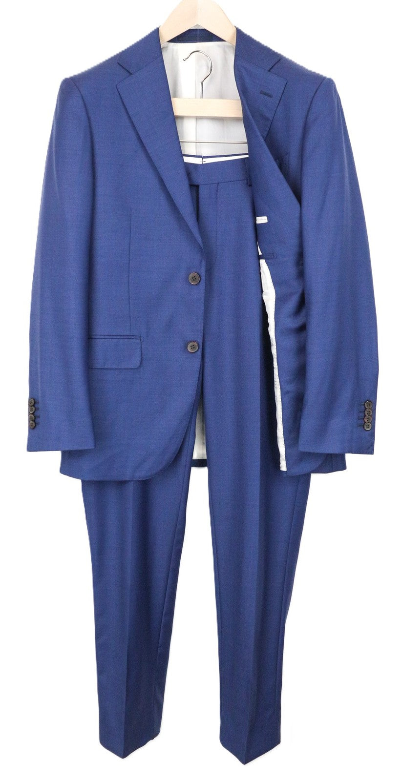 SUITSUPPLY Napoli Men Suit UK36R Single-Breasted Wool Super 110's Blue 2 Piece