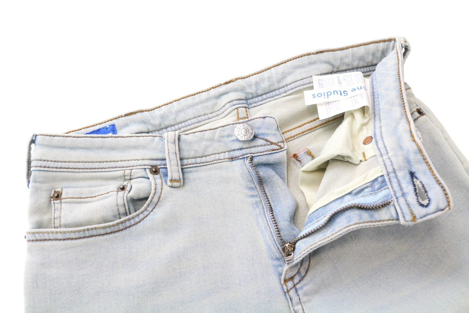 ACNE STUDIOS Climb Women Jeans W28/L34 Skinny Fit Washed Blue Cotton Stretch