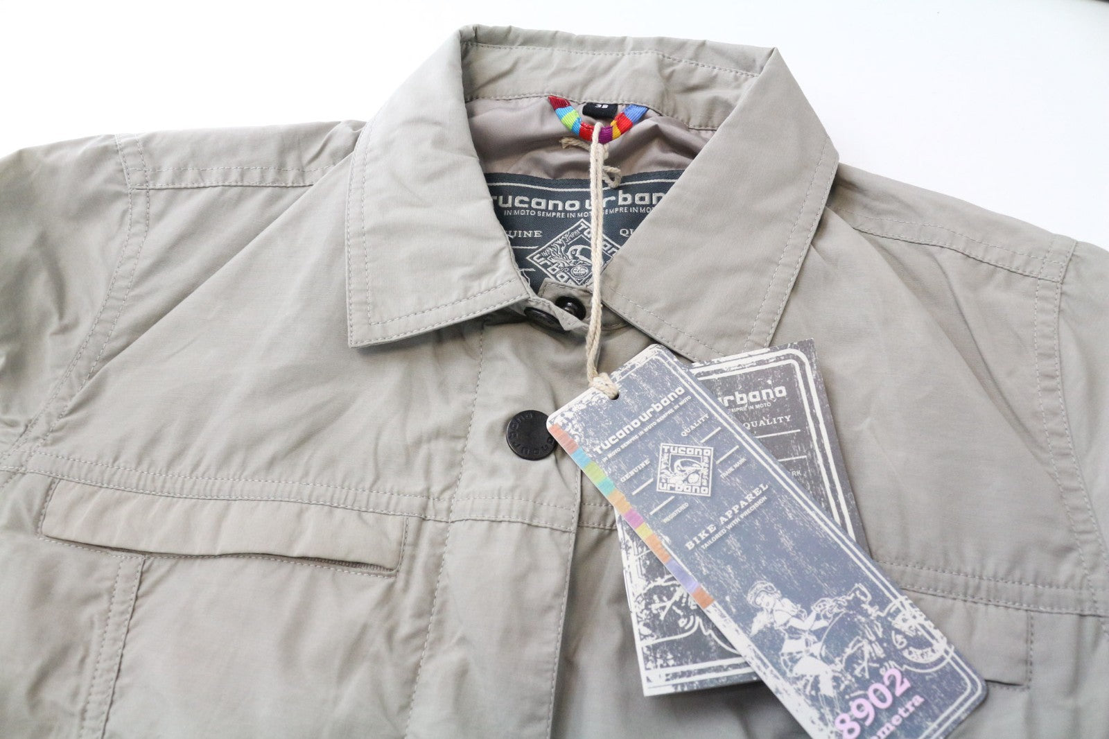TUCANO URBANO Demetra Women Jacket IT38 Beige Cotton Blend Long Sleeve Windproof