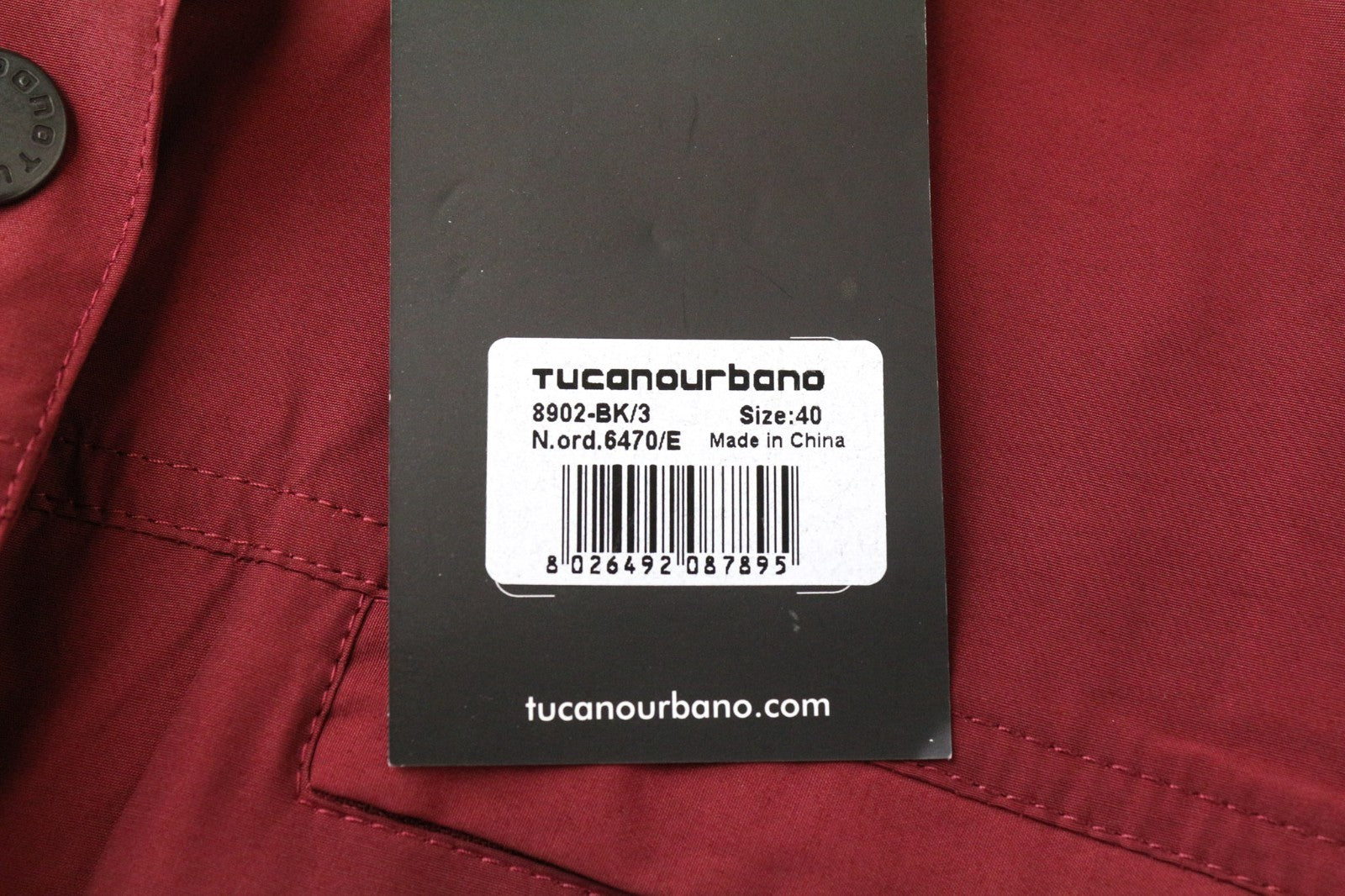TUCANO URBANO Demetra Women Jacket IT40 Red Cotton Blend Long Sleeve Breathable