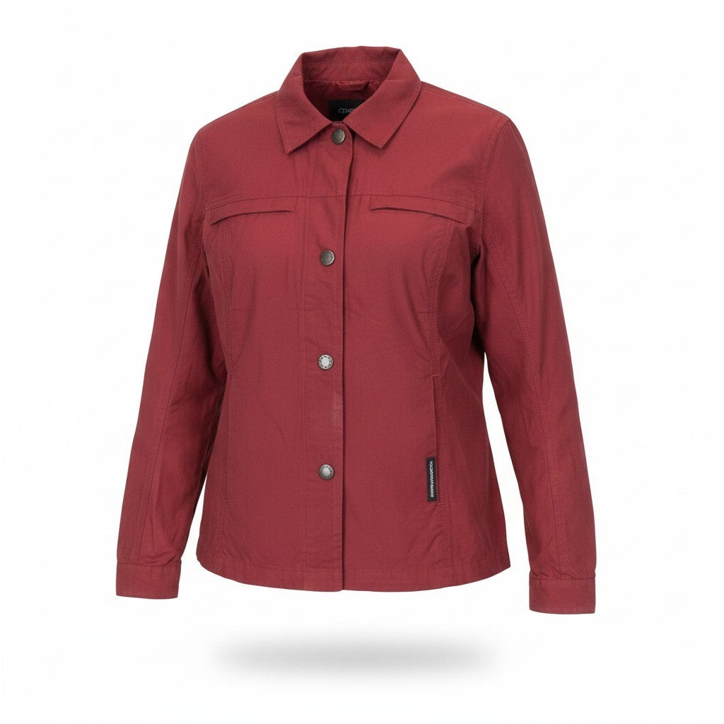 TUCANO URBANO Demetra Women Jacket IT46 Red Cotton Blend Long Sleeved Windproof