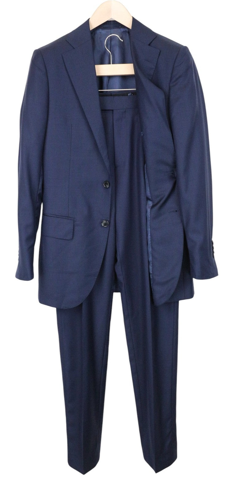 SUITSUPPLY Lazio Men Suit UK36L Single-Breasted Pure Wool Blue 2 Piece