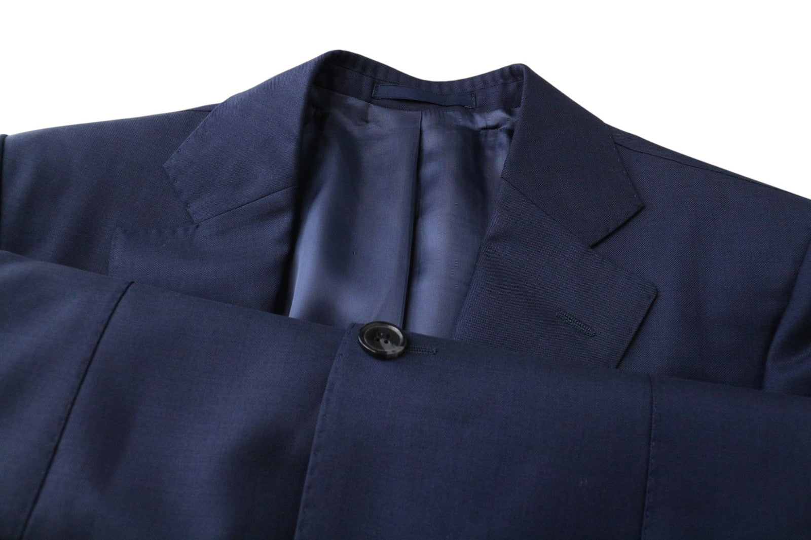 SUITSUPPLY Lazio Men Suit UK36L Single-Breasted Pure Wool Blue 2 Piece