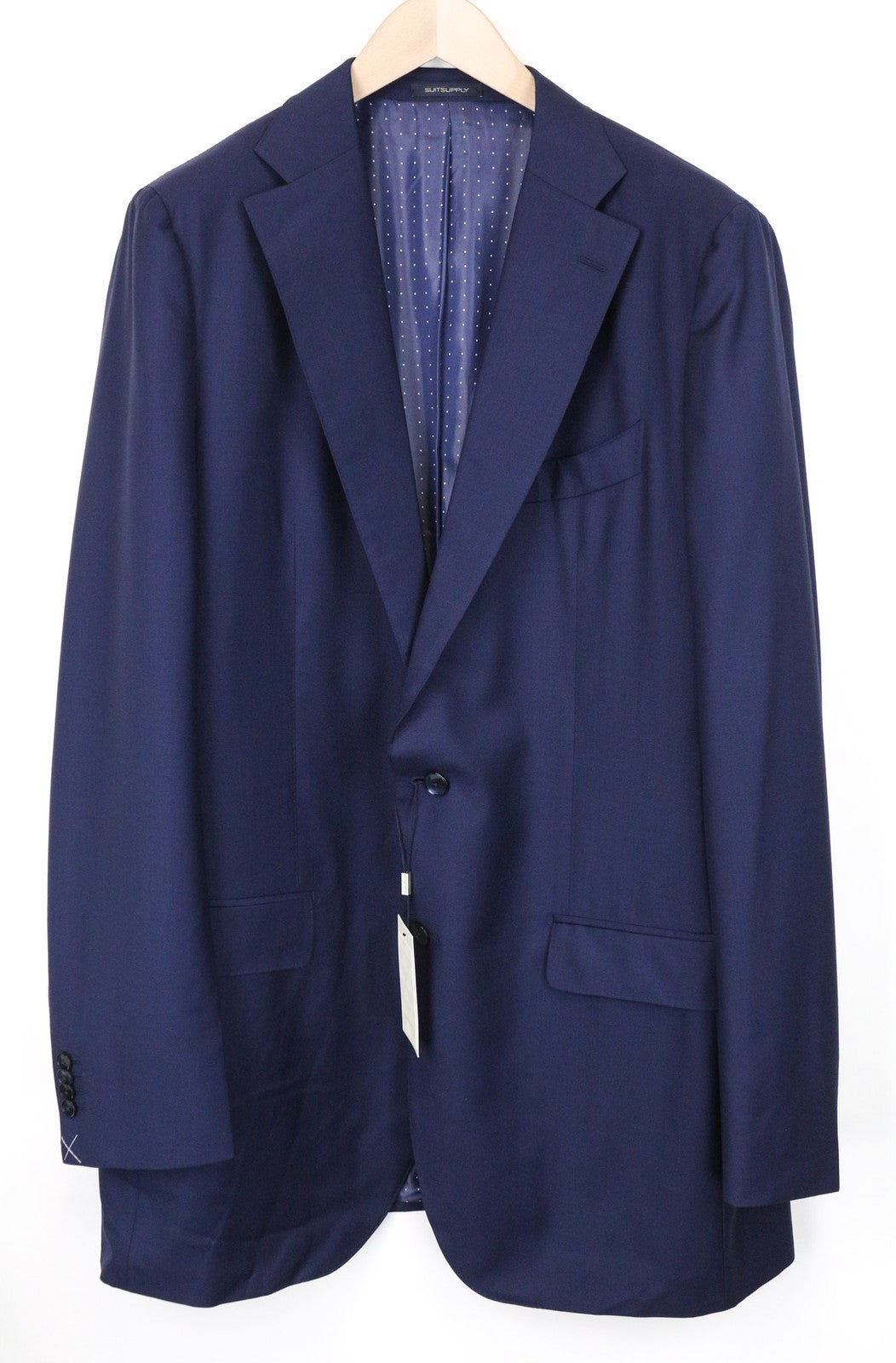 SUITSUPPLY La Spalla Men Blazer UK50L Single-Breasted Classic Lined Blue Wool