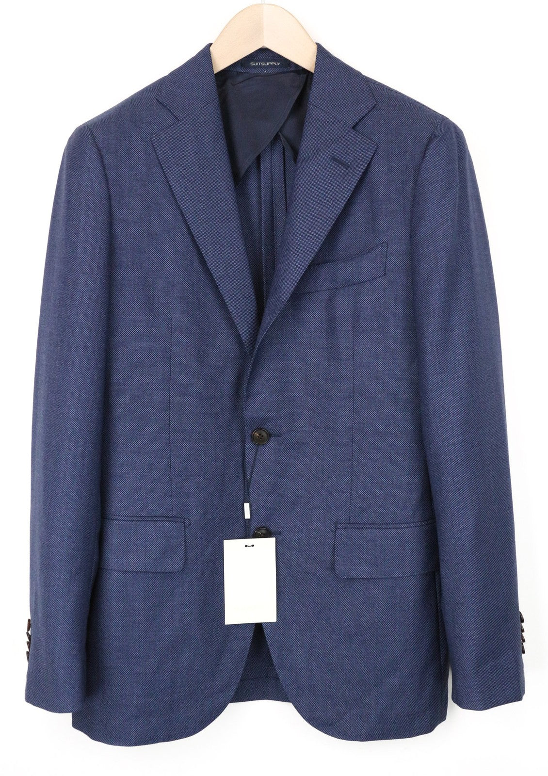 SUITSUPPLY La Spalla Men Blazer UK36R Classic Single-Breasted Blue Pure Wool