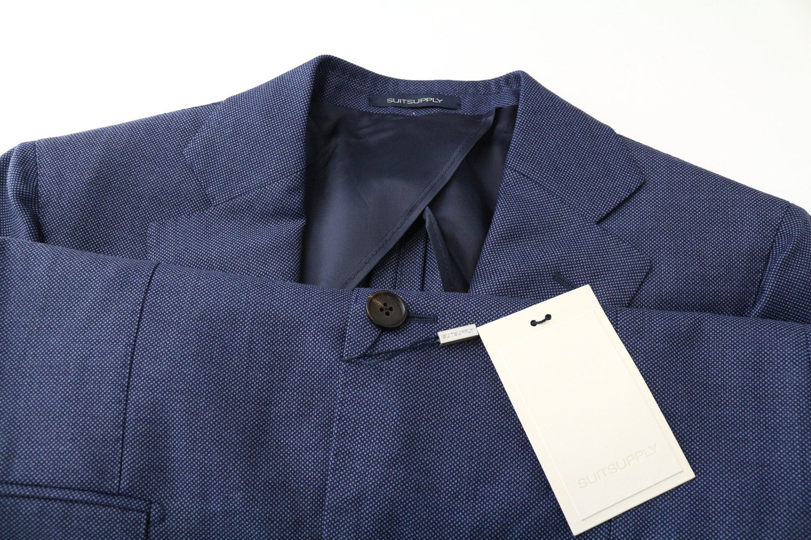 SUITSUPPLY La Spalla Men Blazer UK36R Classic Single-Breasted Blue Pure Wool