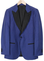 SUITSUPPLY New Verona Tux Men Blazer UK38R Blue Wool Linen Single-Breasted