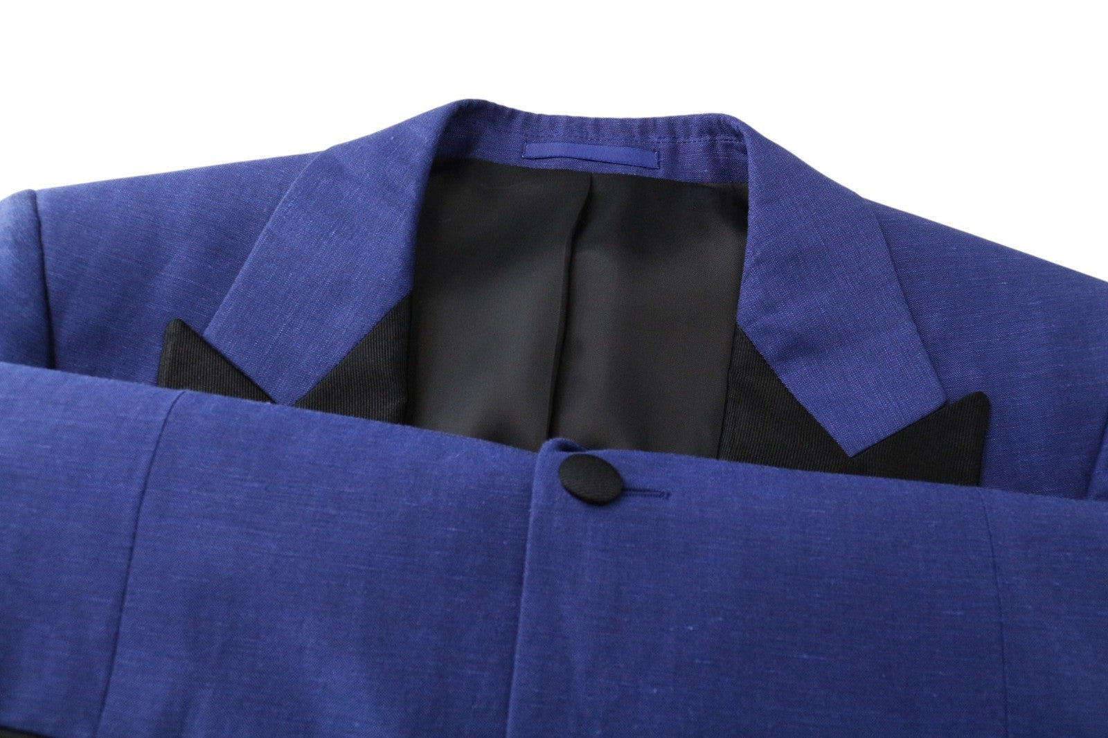SUITSUPPLY New Verona Tux Men Blazer UK38R Blue Wool Linen Single-Breasted