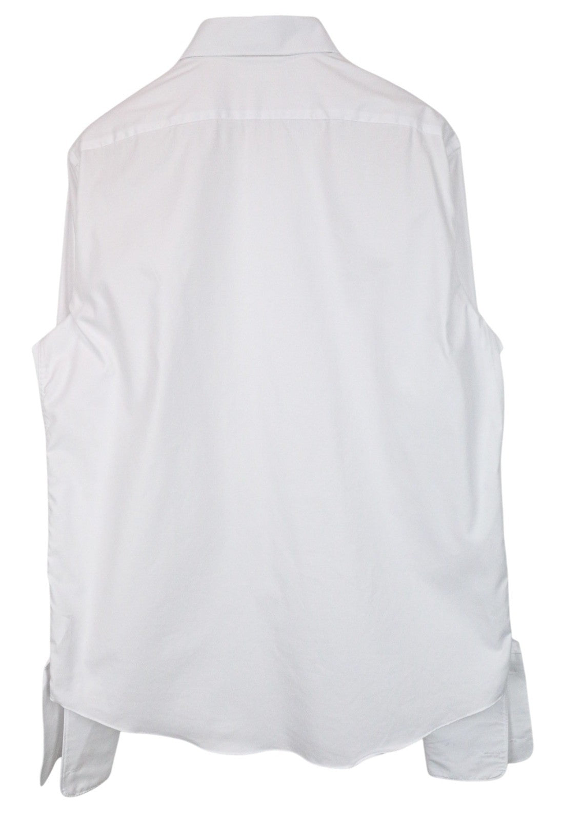 SUITSUPPLY Traveller Men Shirt 43 Slim White Pure Cotton Spread Collar Formal