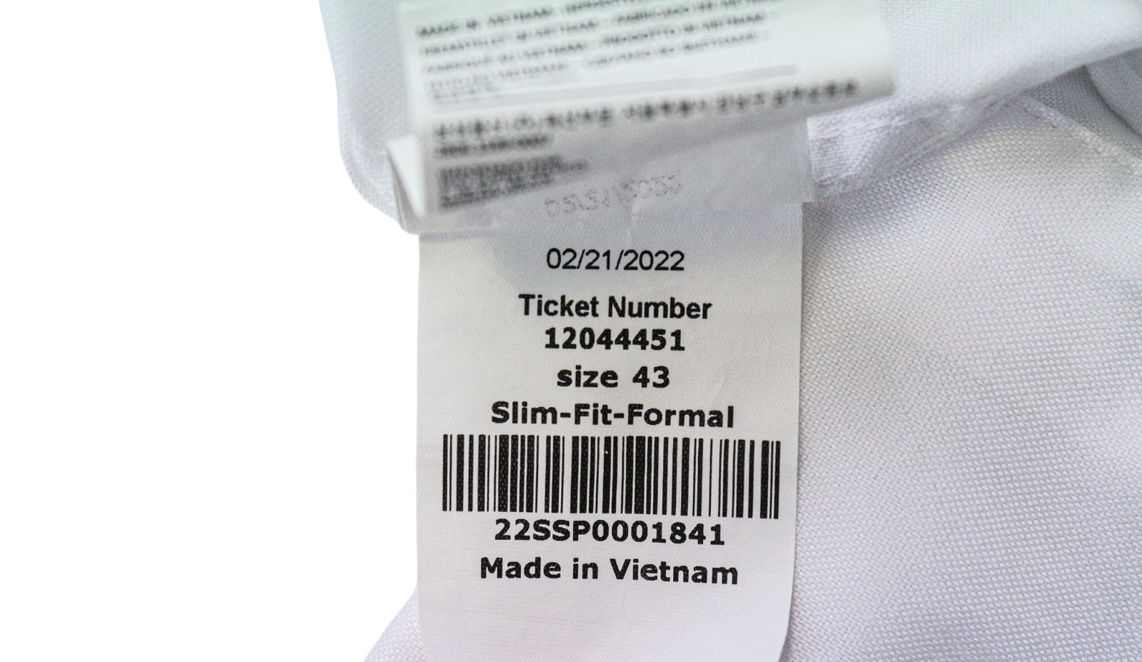 SUITSUPPLY Traveller Men Shirt 43 Slim White Pure Cotton Spread Collar Formal