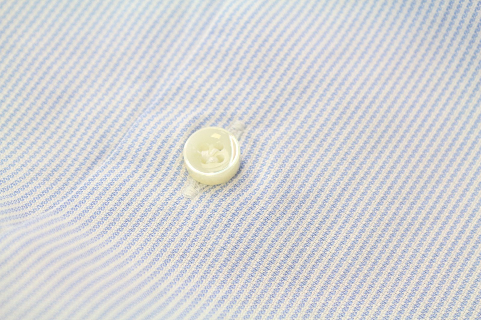 SUITSUPPLY Men Shirt 45L/17 3/4L Slim Blue Pure Cotton Striped Button-Up