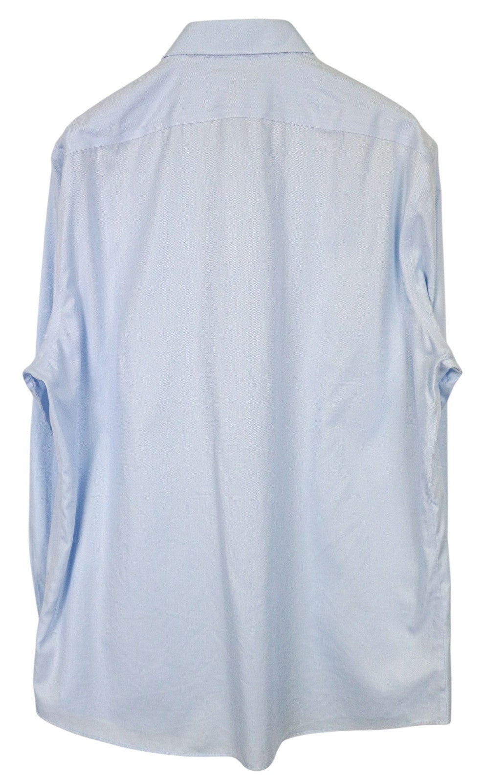 SUITSUPPLY Traveller Men Shirt 45/ 17 3/4 Slim Blue Pure Cotton Button-Up Formal