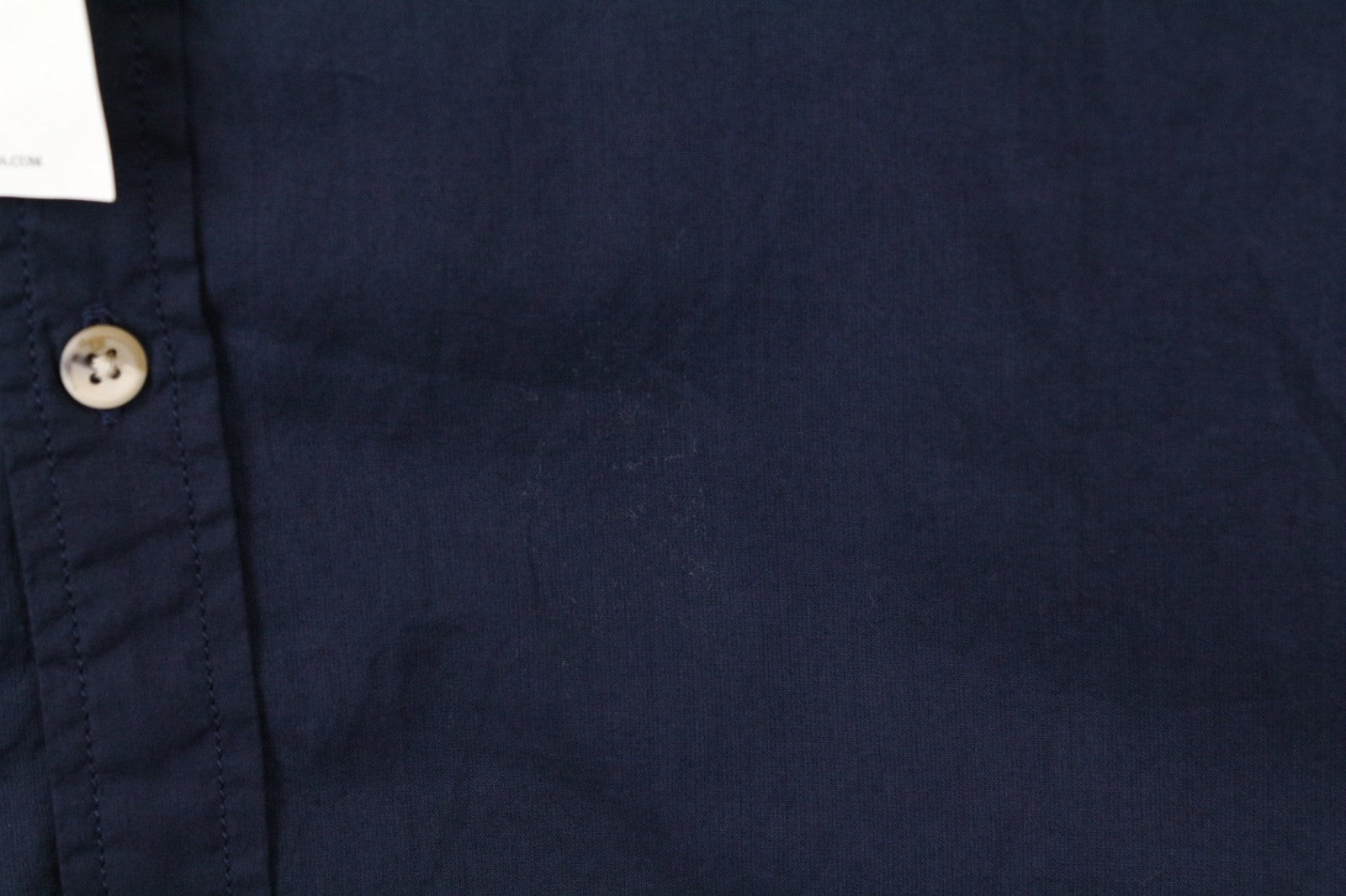 SCOTCH & SODA Ams Couture Men Shirt ~M Navy Blue Pocketed Button-Up 3/4 Sleeve