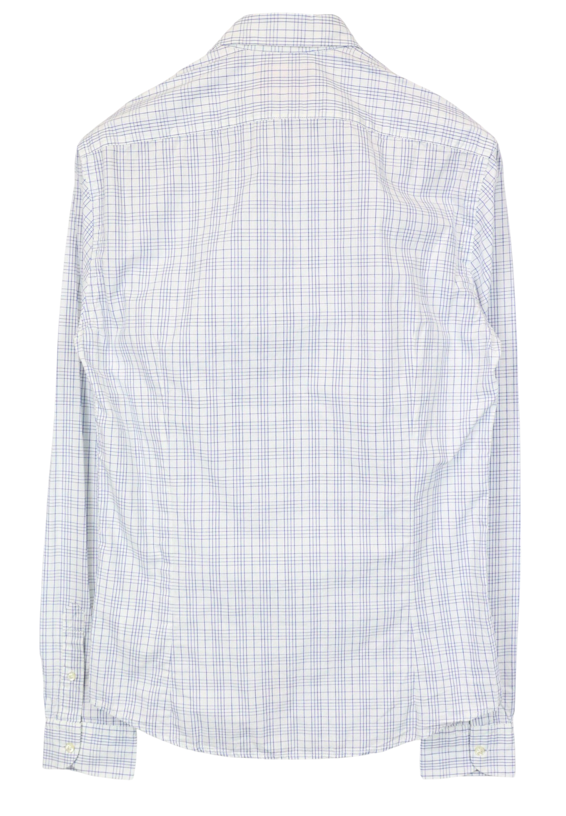 SCOTCH & SODA Ams Couture Men Shirt S Light Blue Pure Cotton Slim Checked