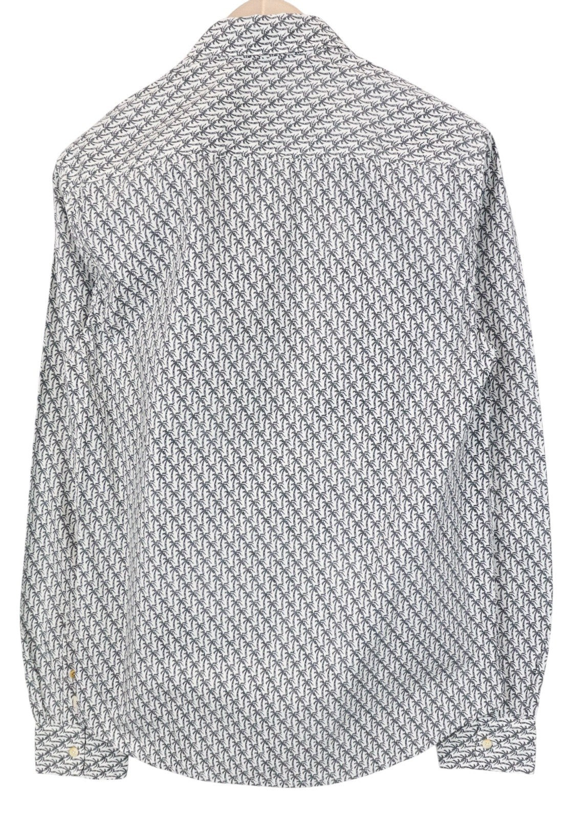 SCOTCH & SODA Ams Couture Men Shirt S White Black Palm Patterns Pure Cotton