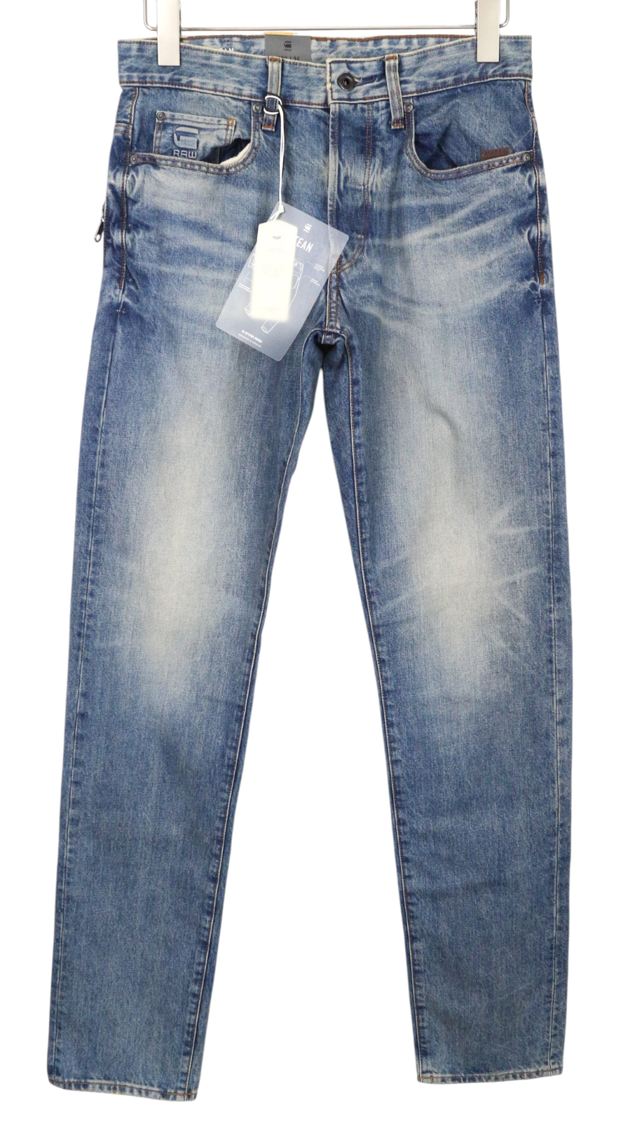 G-STAR RAW Stean Men Jeans W29/L34 Tapered Fit Washed Blue Pure Cotton