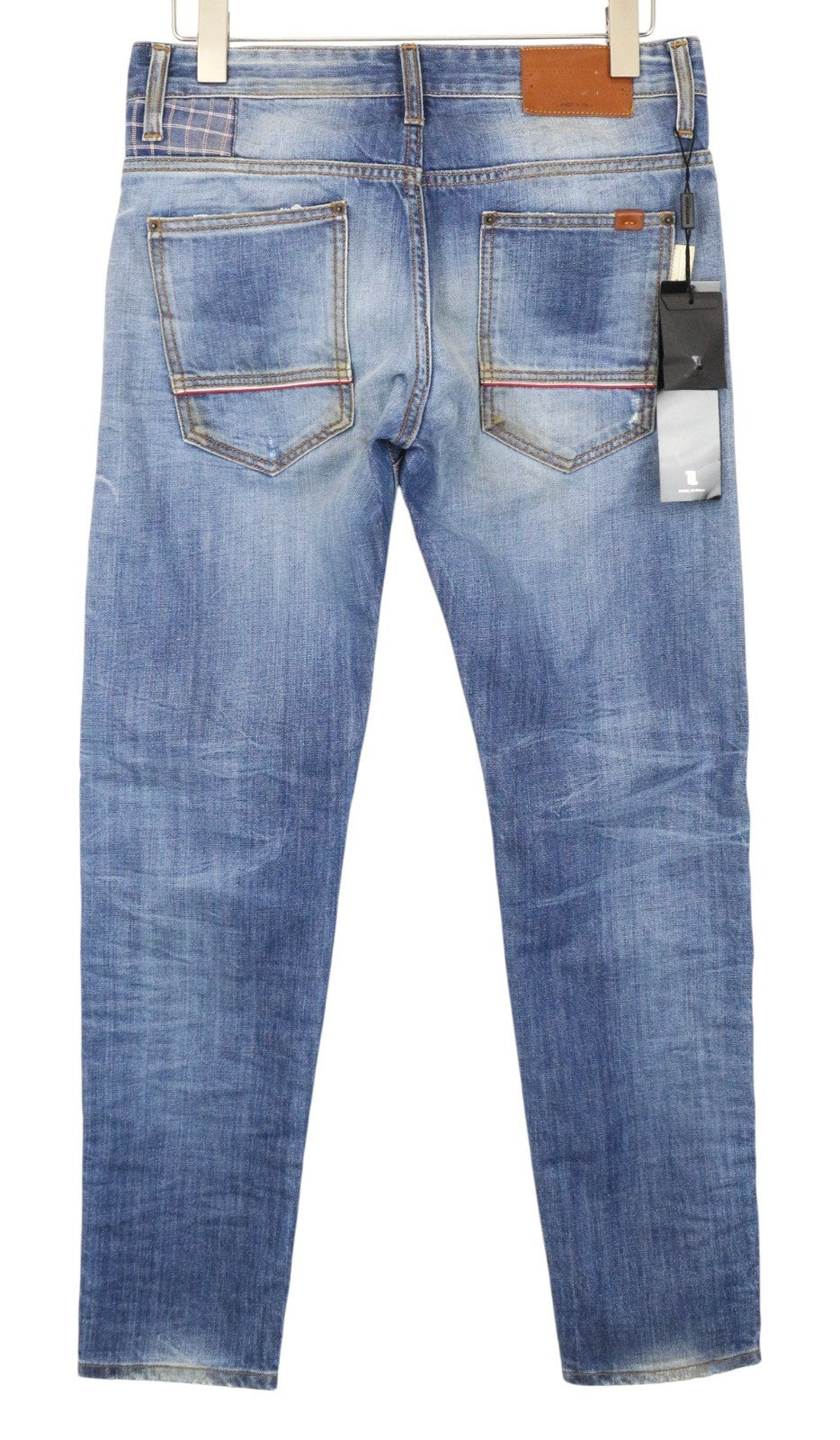 TAKESHY KUROSAWA Men Jeans W30 Slim Fit Blue Pure Cotton Washed Aged Look