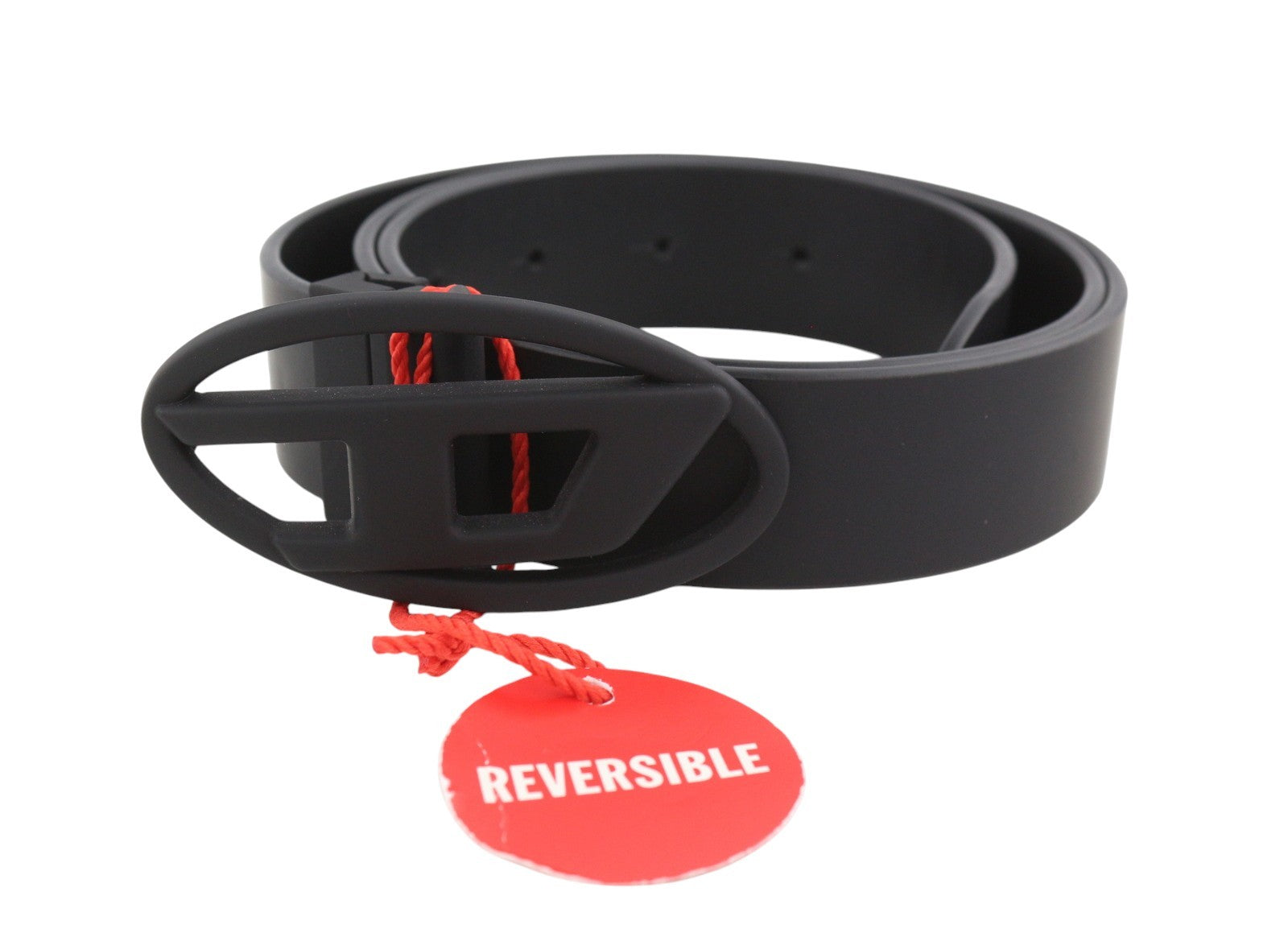 DIESEL B-1DR W Rev II Women Belt 85 CM Black Leather Reversible RRP165