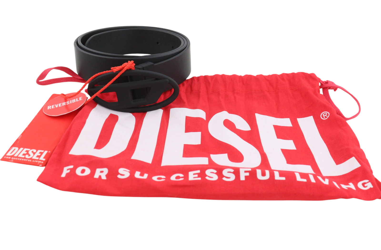 DIESEL B-1DR W Rev II Women Belt 85 CM Leather Reversible Press Stud RRP165