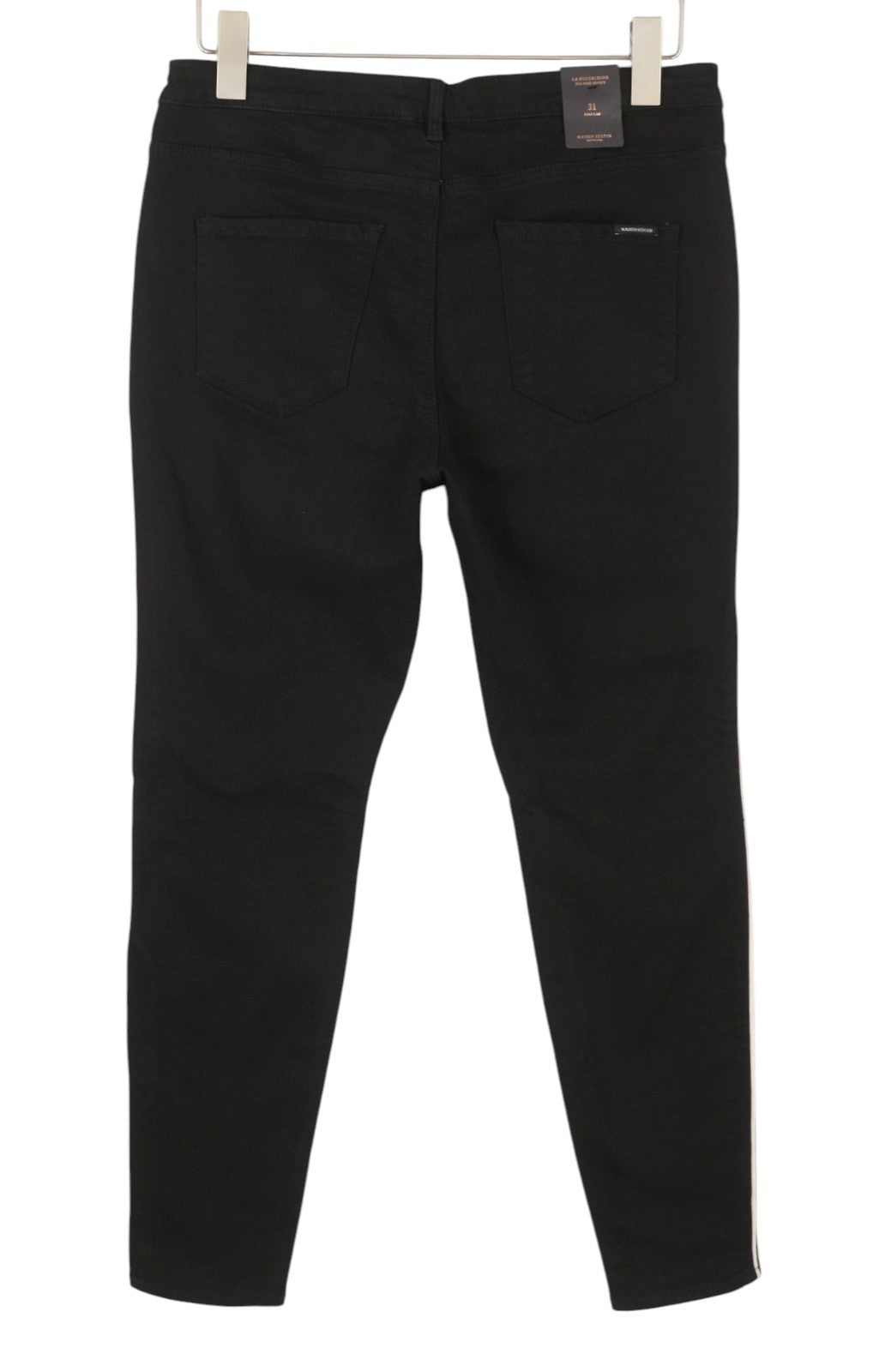 MAISON SCOTCH La Bohemienne Women's Trousers W31 Black Skinny Side Stripe