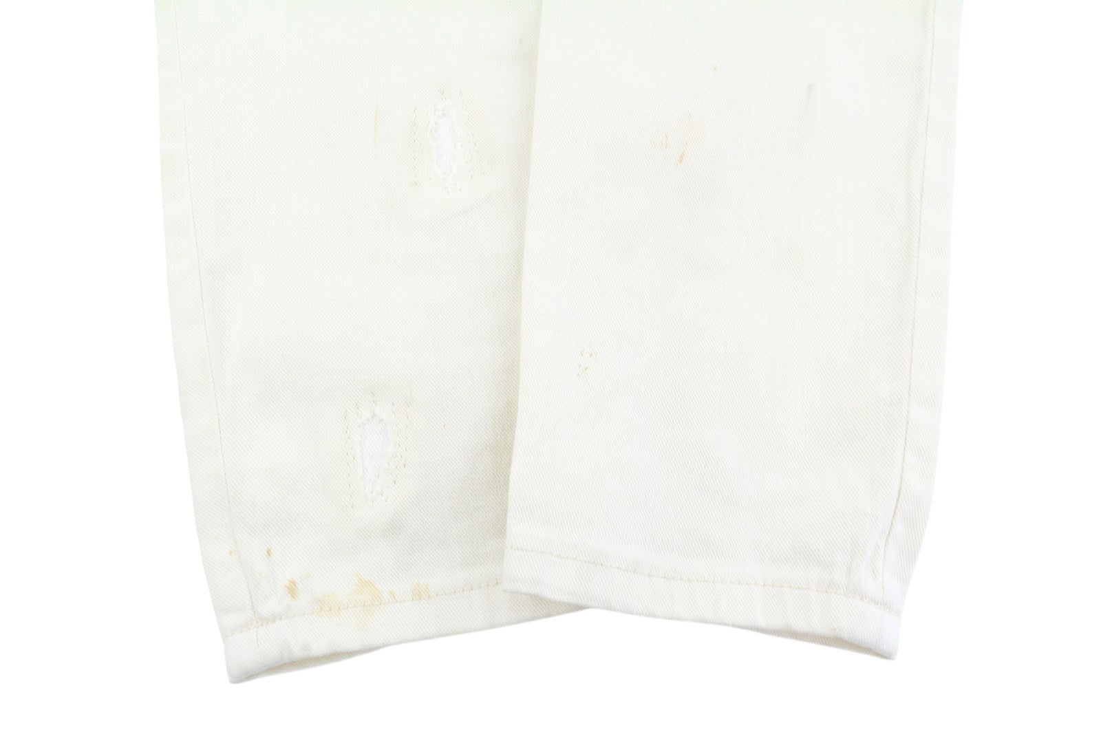 MAISON SCOTCH La Parisienne Women's Jeans W28 Ivory Skinny Distressed Patch